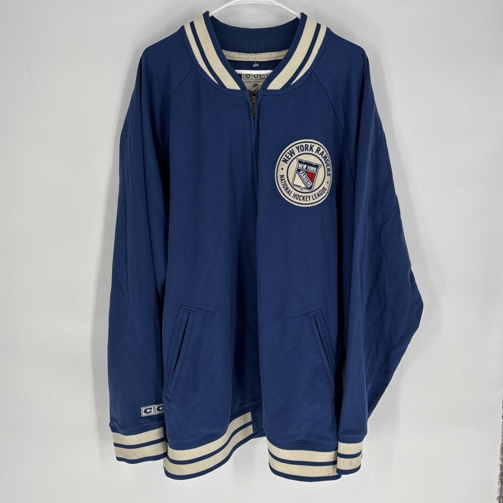 New York Rangers Jacket 3XL  Mens Blue CCM Vintage Full Zip